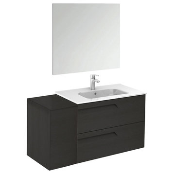 36" Nature Gray Vanity Set with Mirror and Sink Vitale by Royo, 44"