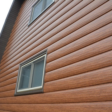 Custom Log Home - Steel Log Siding Cheyenne, WY