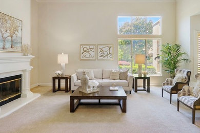 Transitional living room photo in San Francisco