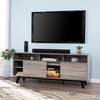 Cesshing Modern Media Stand, Gray and Black