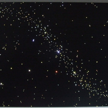 Ceiling Design Fiber optic star ceiling LED lights panels art in the Kitchen