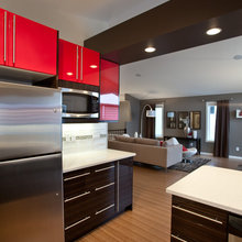 red kitchen