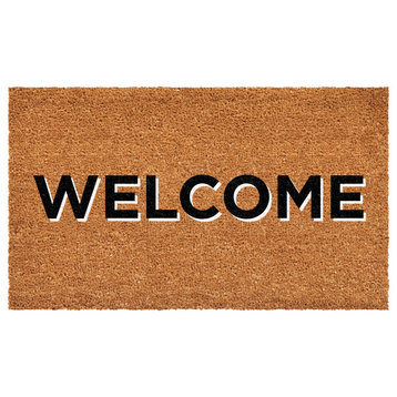 Calloway Mills Retro Block Welcome Doormat, 36" X 72" X 0.60"