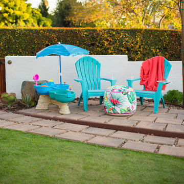 Child friendly drought tolerant front yard
