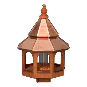 Vinyl And Copper Bird Feeder Large Capacity Hanging