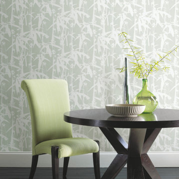 Modern Bamboo Peel and Stick Wallpaper, Green