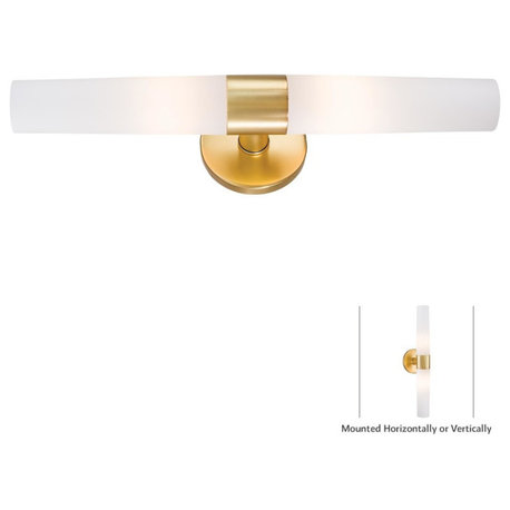 George Kovacs P5042 Saber 2 Light Bathroom Vanity Light, Honey Gold