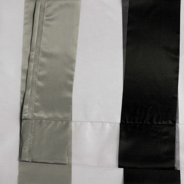 Polished Silver & Black Organza Vertical Stripe Sheer Fabric Sample, 4"x4"