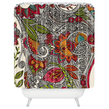 Valentina Ramos Random Flowers Shower Curtain