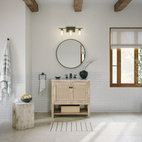 Legion Bath Vanity, Single Sink, 36", Natural, Freestanding