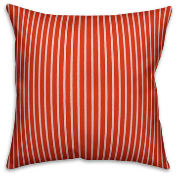Red Stripes Throw Pillow, 20"x20"