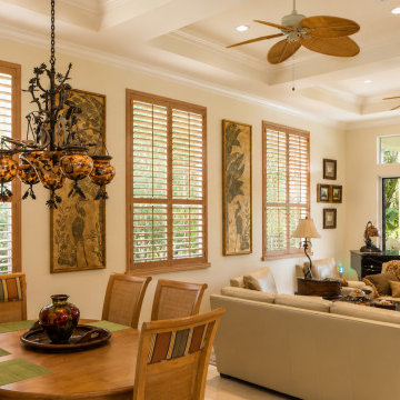 Plantation Shutters Florida | Living Room & Master Bedroom | Luxury Florida Home