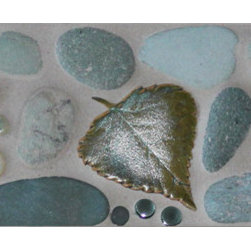 "Fallen Leaves - Green" - Accent Trim And Border Tile