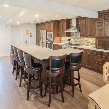 Open Floor Plan Transistional Cherry Kitchen
