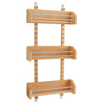 Rev-A-Shelf - Wood Wall Cabinet Adjustable Spice Rack, 13.13" - Rev-A-Shelf helps to maintain shelf space and keep spices within reach with our adjustable wood door mount spice rack. Includes (3) bins and are adjustable to any position so they don't interfere with your cabinet shelves. Easy to install and can be configured in any position as your spices change.