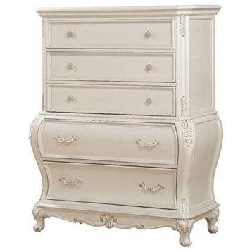 5-Drawer Chest, Pearl White