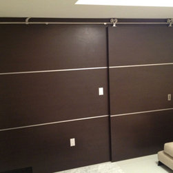 Dark Wood Barn Doors - Interior Doors