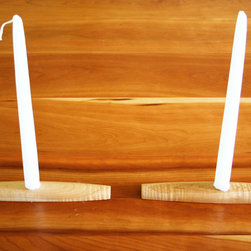 Curly Maple Candle Holders - Candleholders