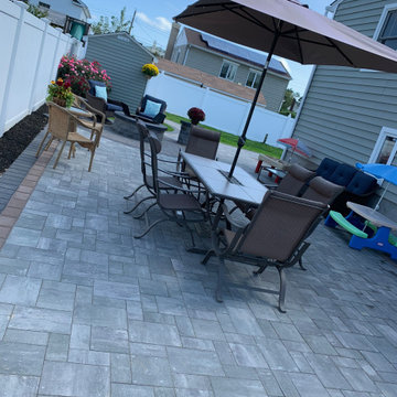 Cambridge Paver Ledgestone Patio with Firepit - Massapequa Park, NY 11762