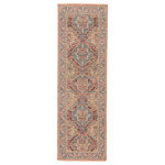 Jaipur Living - Jaipur Living Taryn Knotted Trellis Beige/Pink Area Rug, 2'6"x8' - The entrancing Inspirit collection marries globally inspired patterns with magical color palettes. The hand-knotted Taryn area rug features a contemporary colorway of pink, gray, and neutral beige for a feminine accent in chic living spaces. Crafted of durable wool, this intricate rug showcases a captivating diamond medallion and scrolling border design.