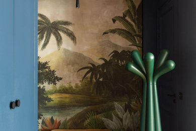 Idée de décoration pour une entrée ethnique.