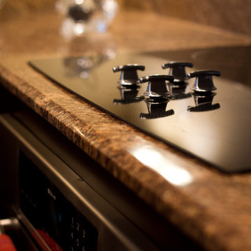 "Corsica" Maple Espresso with Glass Countertops
