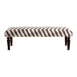 Zebra Kilim Bench - Upholstered Benches