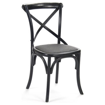 Parisienne Cafe Chair, Black Oak