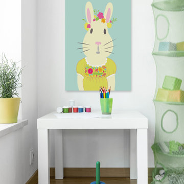 "Fancy Animals I" Painting Print on Wrapped Canvas