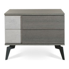 50 Popular Mid-Century Modern Gray Nightstands and Bedside for 2022 |