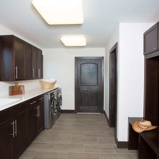 75 Beautiful Laundry Room With An Integrated Sink And Solid