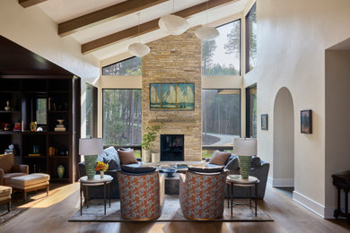 Living room - transitional living room idea in Chicago