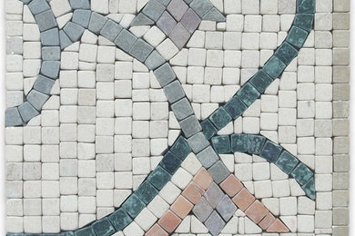 Carina 7.5x7.5 Marble Mosaic Border Corner Tumbled