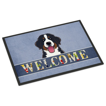 Bb1423Jmat Bernese Mountain Dog Welcome Indoor Or Outdoor Mat, 24x36"