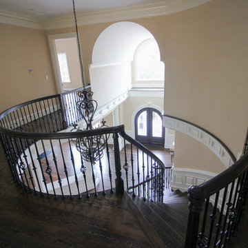 Project #45 | Curved Oak & Wrought Iron Staircase