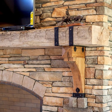 Fireplace mantels and brackets