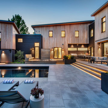 Modern Habitat Landscape - Pool Courtyard