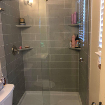 Charmeuse gray with Fairfield simulated-tile shower