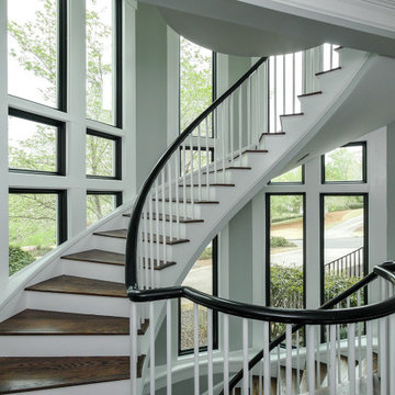 New Black Windows in Fantastic Stairway - Renewal by Andersen Georgia