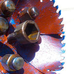 Saw Blade Flowers - Home Decor