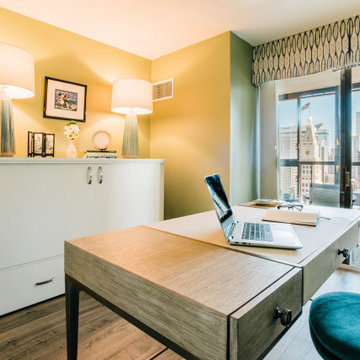 Home Office with Cabinet Bed & City Views
