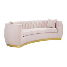 Pink Velvet Tufted Sofas Houzz