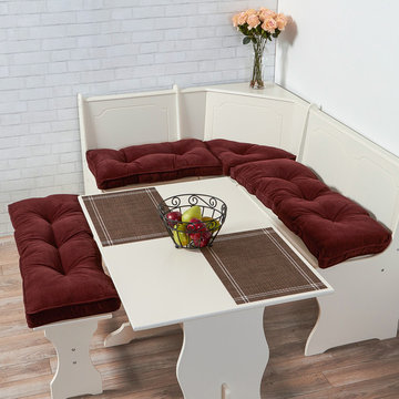 Kitchen Nook With A Wine Bench Cushions