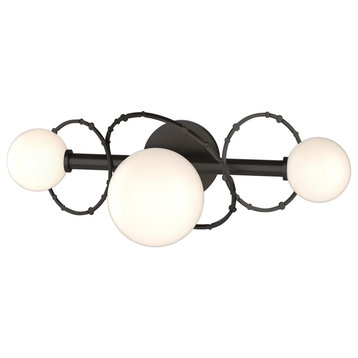 Olympus 3-Light Bath Sconce, Oil Rubbed Bronze, Opal Glass