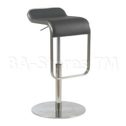 Freddy Black/Chrome Adjustable Stool - Bar Stools And Counter Stools
