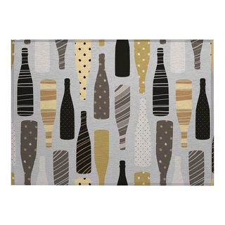 Indoor/Outdoor Kendall KE12 Silver Machine Washable 10' x 14' Rug, 1'8 ...