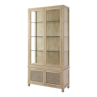 Minimalist Light Wood Cabinet Display Case, Modern Contemporary Coastal  Vitrine - Transitional - China Cabinets And Hutches - by My Swanky Home |  Houzz