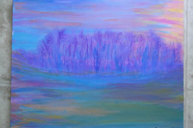 blue and purple landscape