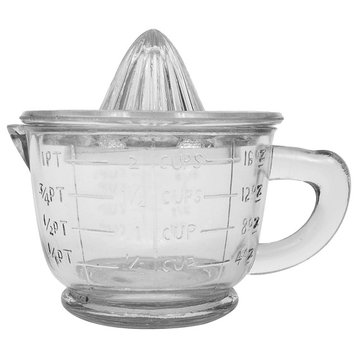 Clear Pressed Glass Juicer (Set of 2 Pieces)