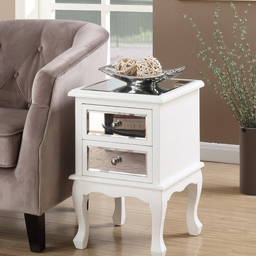 Gold Coast Queen Anne Mirrored End Table